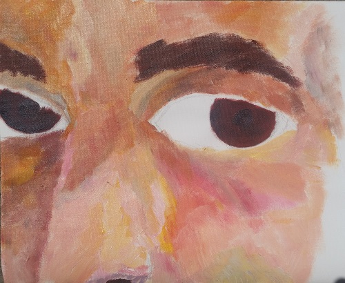 Self Portrait - Acrylic on Canvas Paper (unfinished).jpg